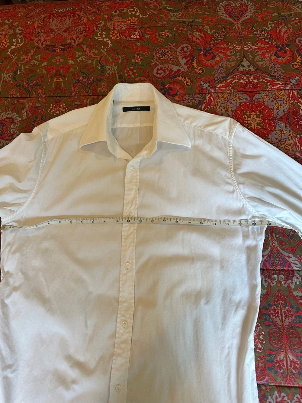 Gucci Men’s Boyfriend Button Down Dress Shirt White Size 40 15 1/2